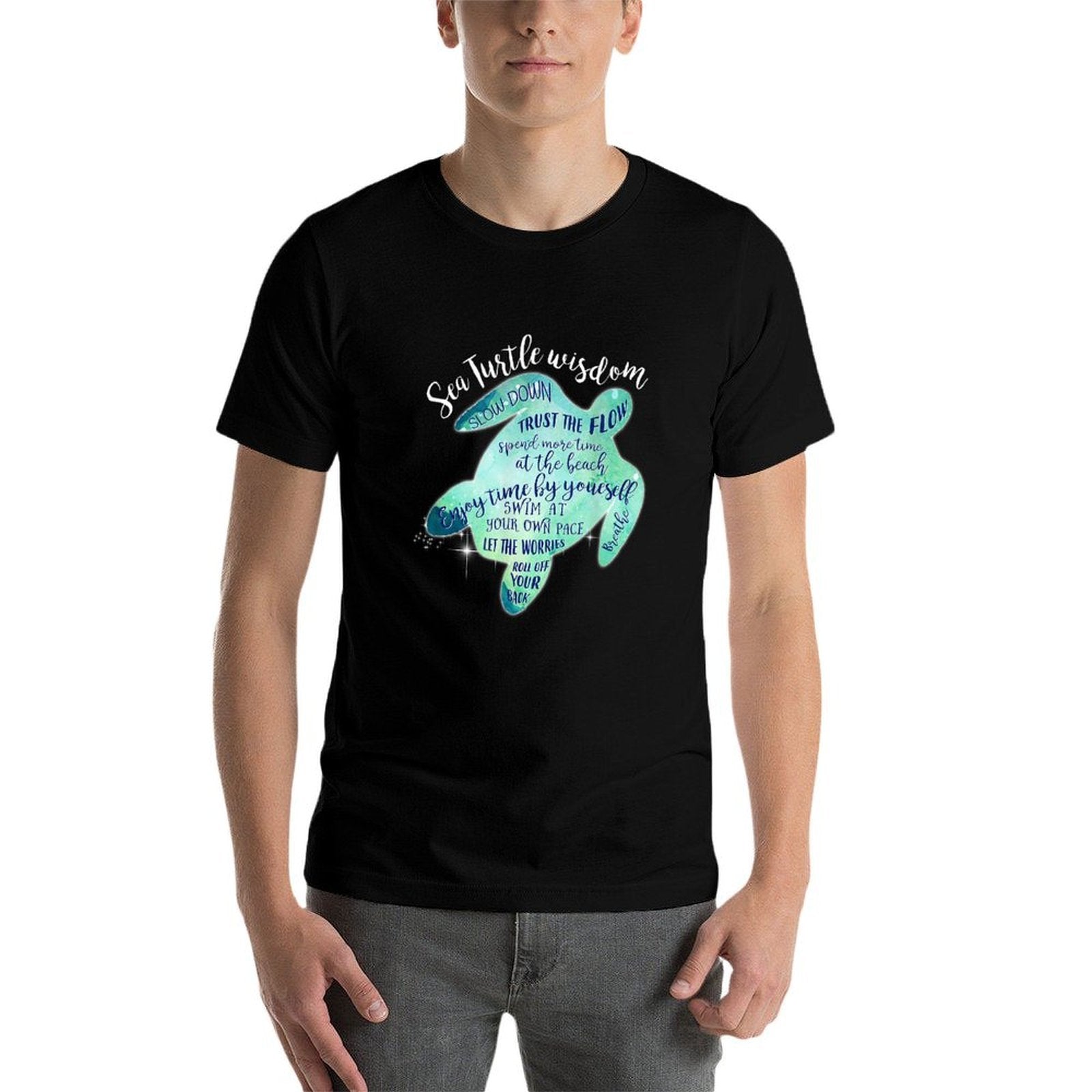 Sea Turtle Wisdom for Women - Beach  Eco-friendly Material T-Shirt
