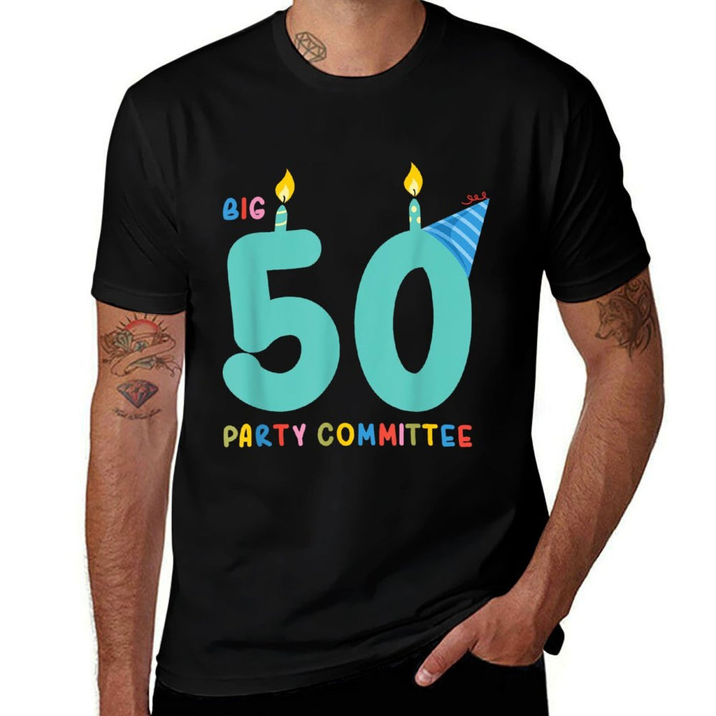 Big 50 Party Committee Over The Hill 50th Birthday Party  Cotton T-Shirt
