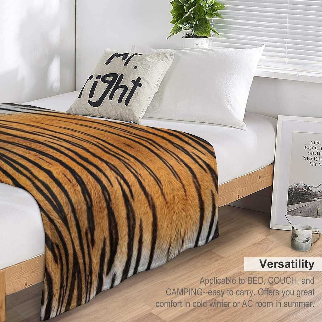 Tiger Skin Wrinkle-free Throw Blanket