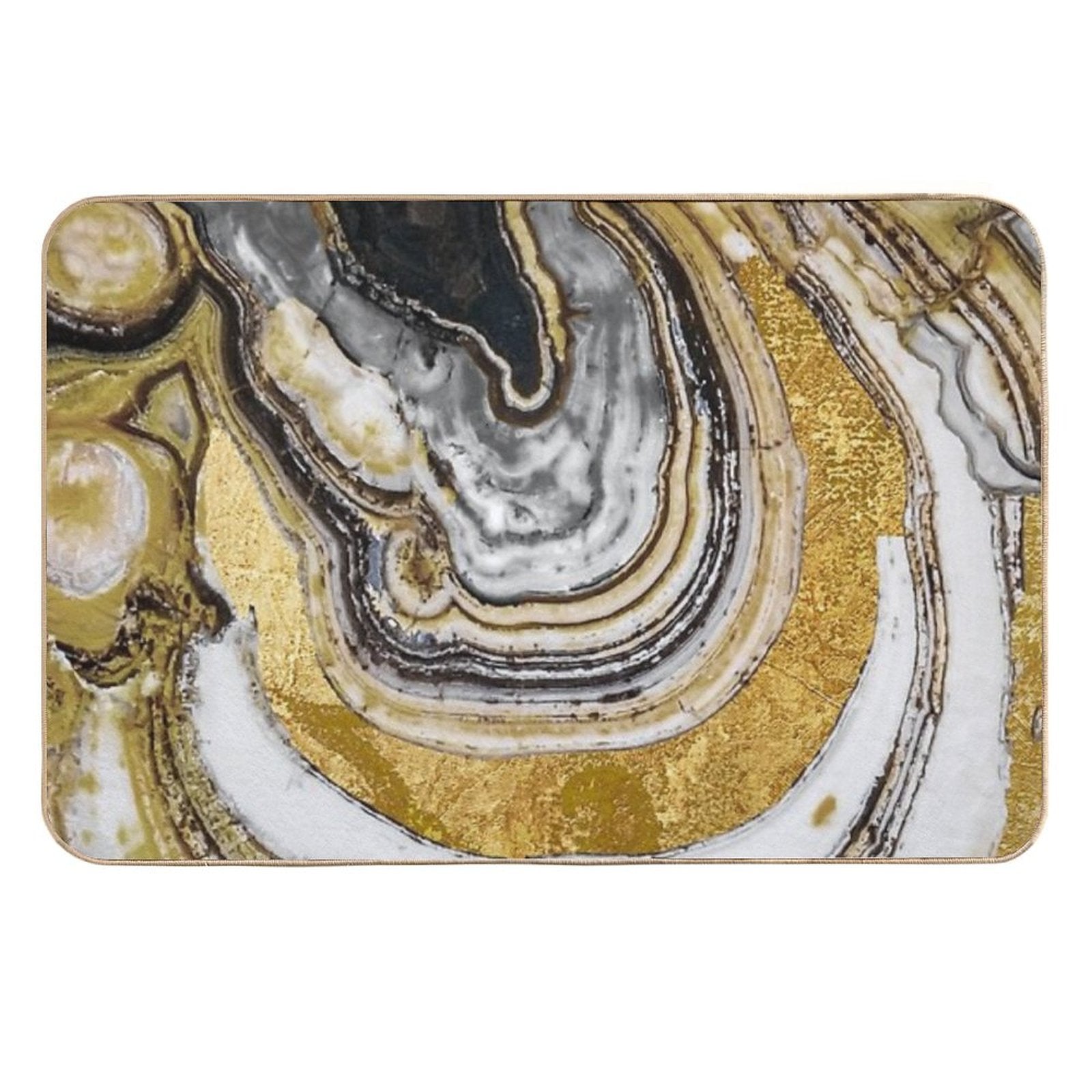 Stone Prose Geode Gold  Fade-Resistant Bath Mat