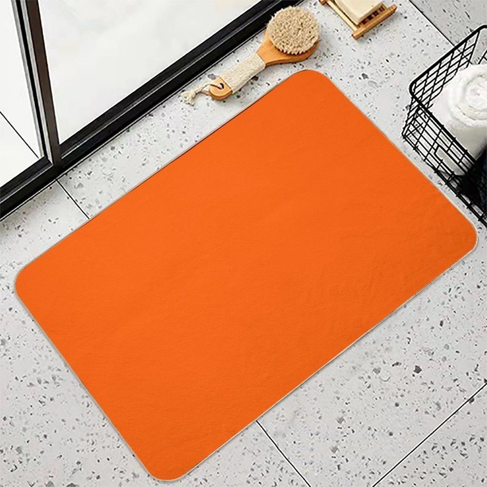 Neon Orange  Stain-Proof Bath Mat