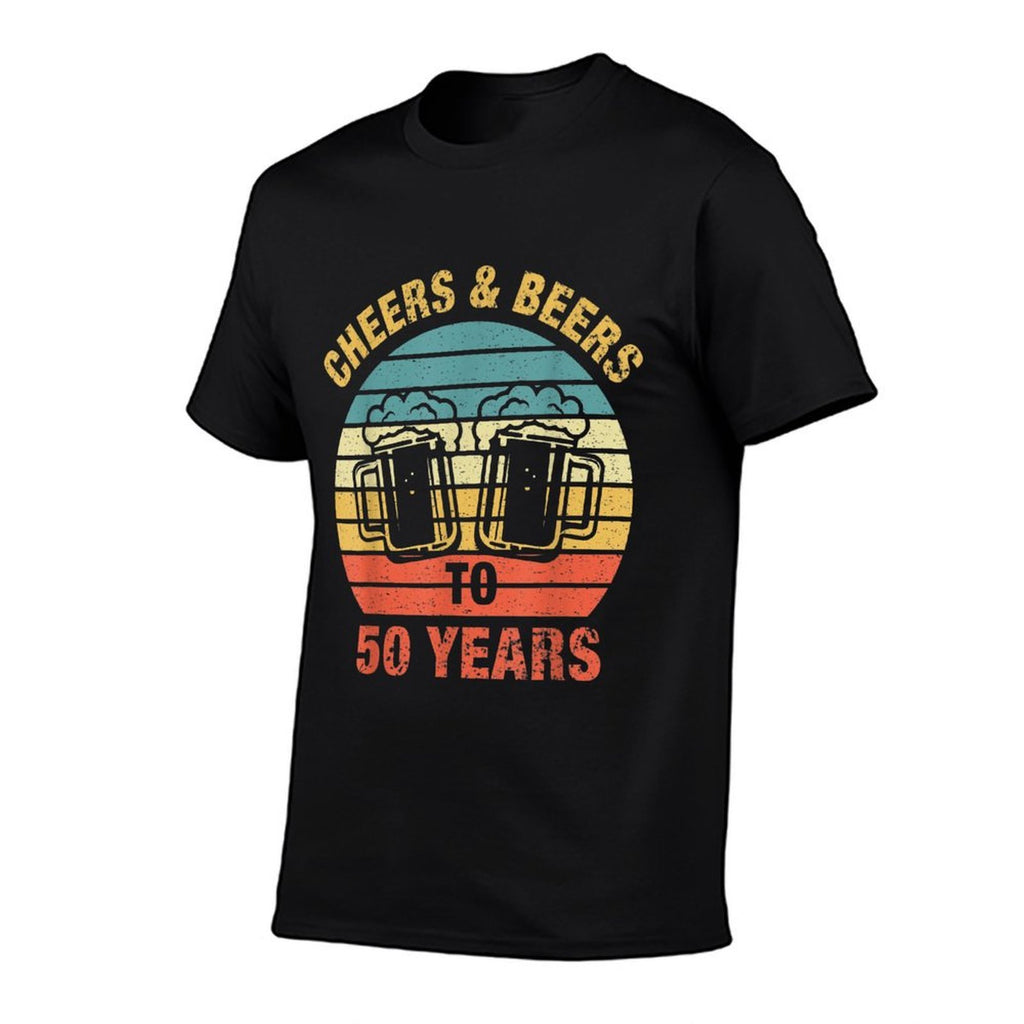 Cheers And Beers To 50 Years 50th Funny Birthday Party  Lightweight T-Shirt