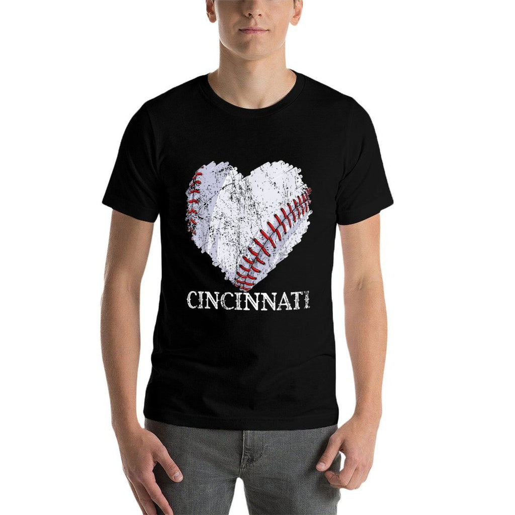 Cincinnati Retro Baseball Lover Game Day Men Boys Girls  Trendy Pattern T-Shirt