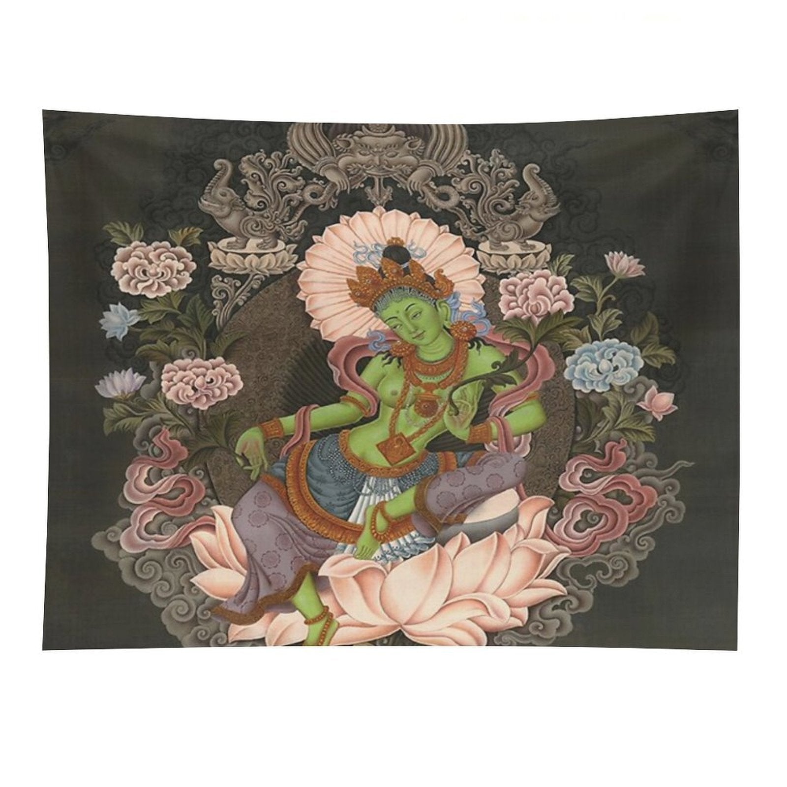 Green Tara Buddhist Thangka Jetsun Dolma Tapestry