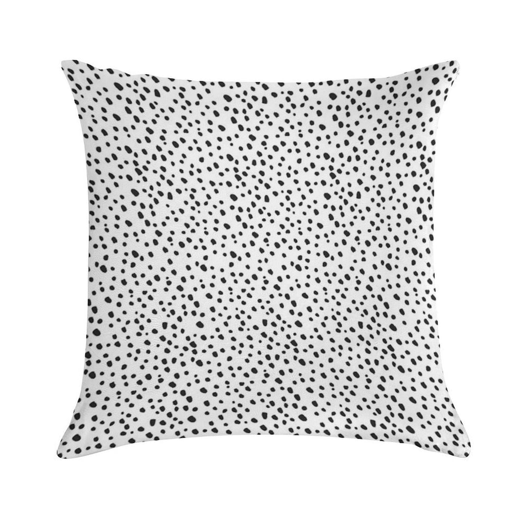 Black Dots by Minikuosi Soft Luxury Feel Throw Pillow