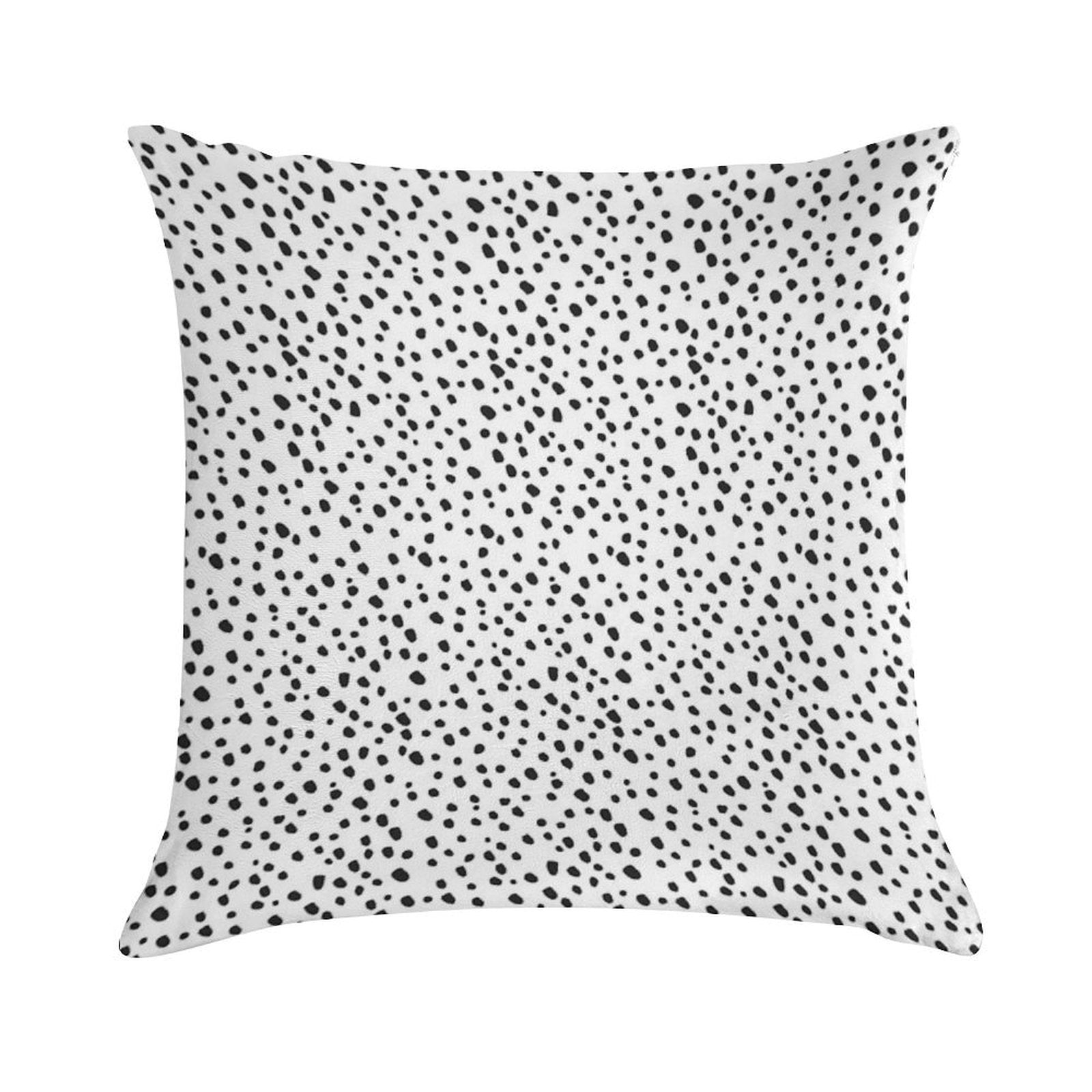 Black Dots by Minikuosi Soft Luxury Feel Throw Pillow