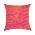 Pink And Orange Zebra Stripes Soft Gift Ready Throw Pillow
