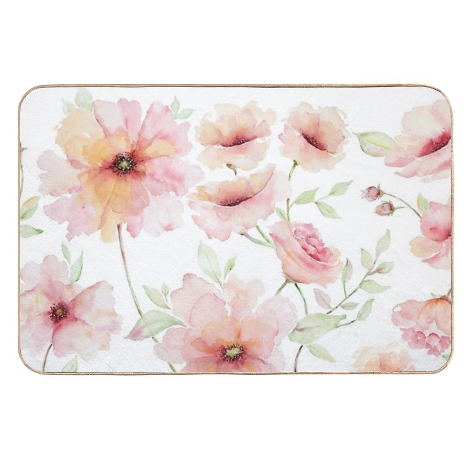 Summer Blush Florals C  Multi-Purpose Bath Mat