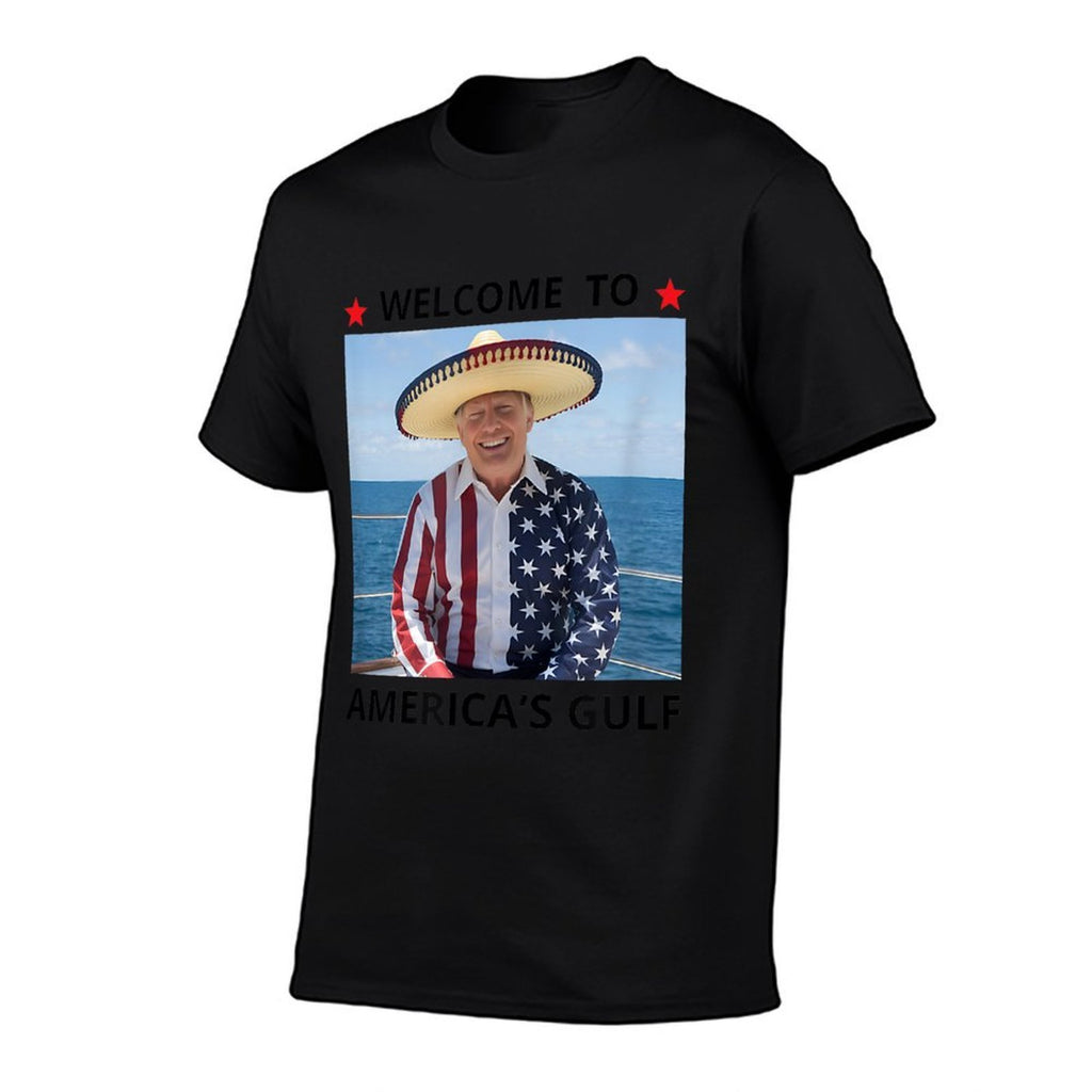 Trump America's Gulf Mexico President Trump Sombrero  Rolled Sleeves T-Shirt