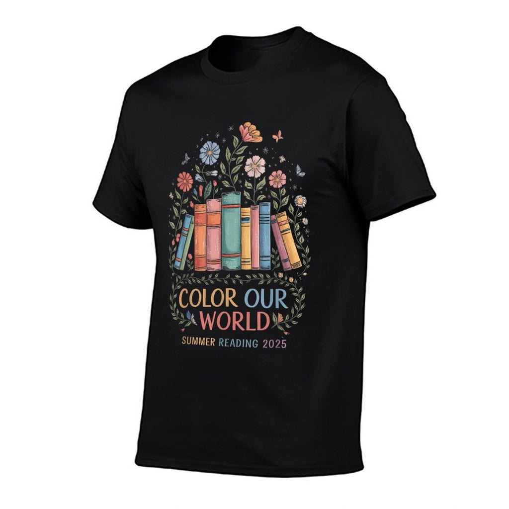 Color Our World Summer Reading 2025 Book Wildflowers  Heathered Texture T-Shirt