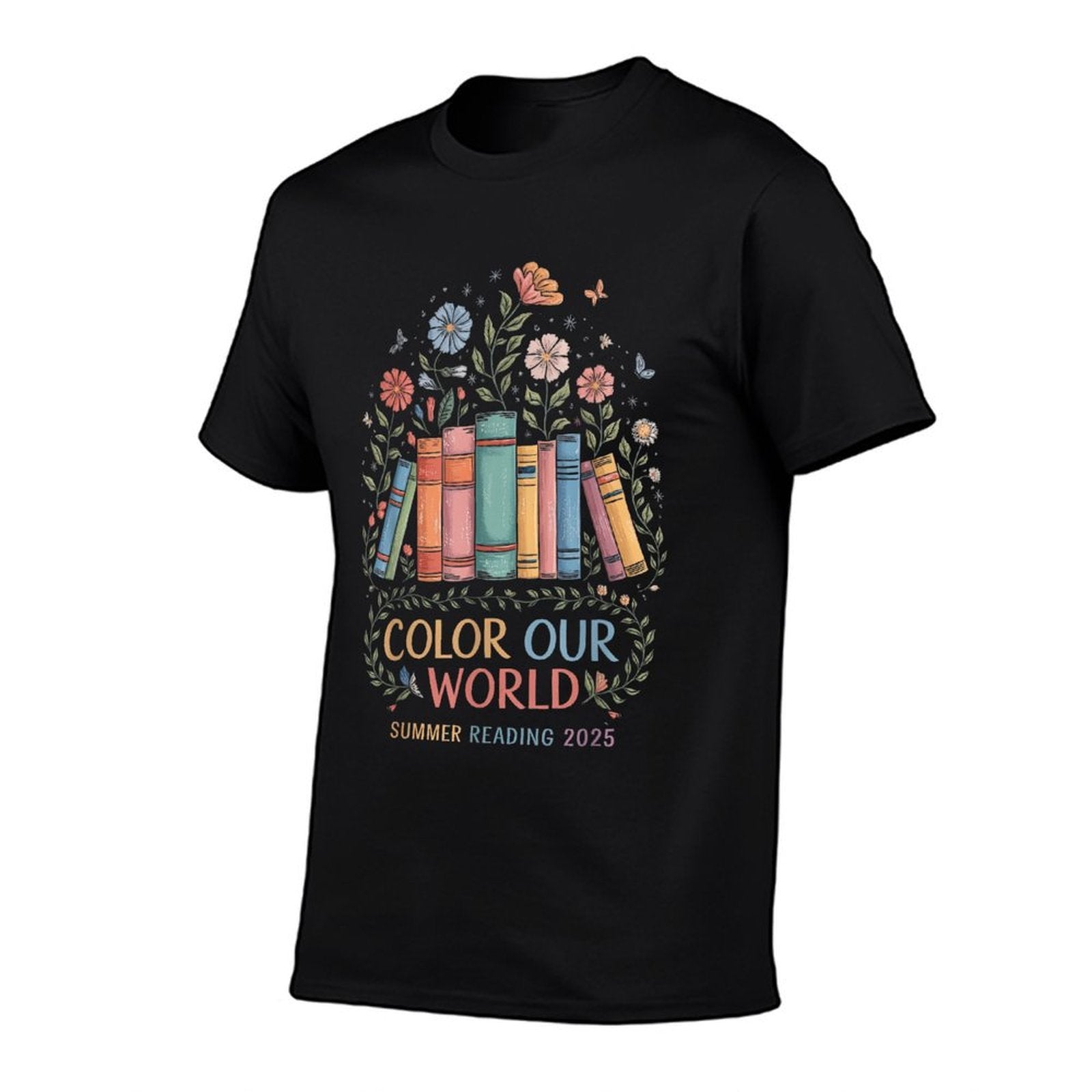 Color Our World Summer Reading 2025 Book Wildflowers  Heathered Texture T-Shirt