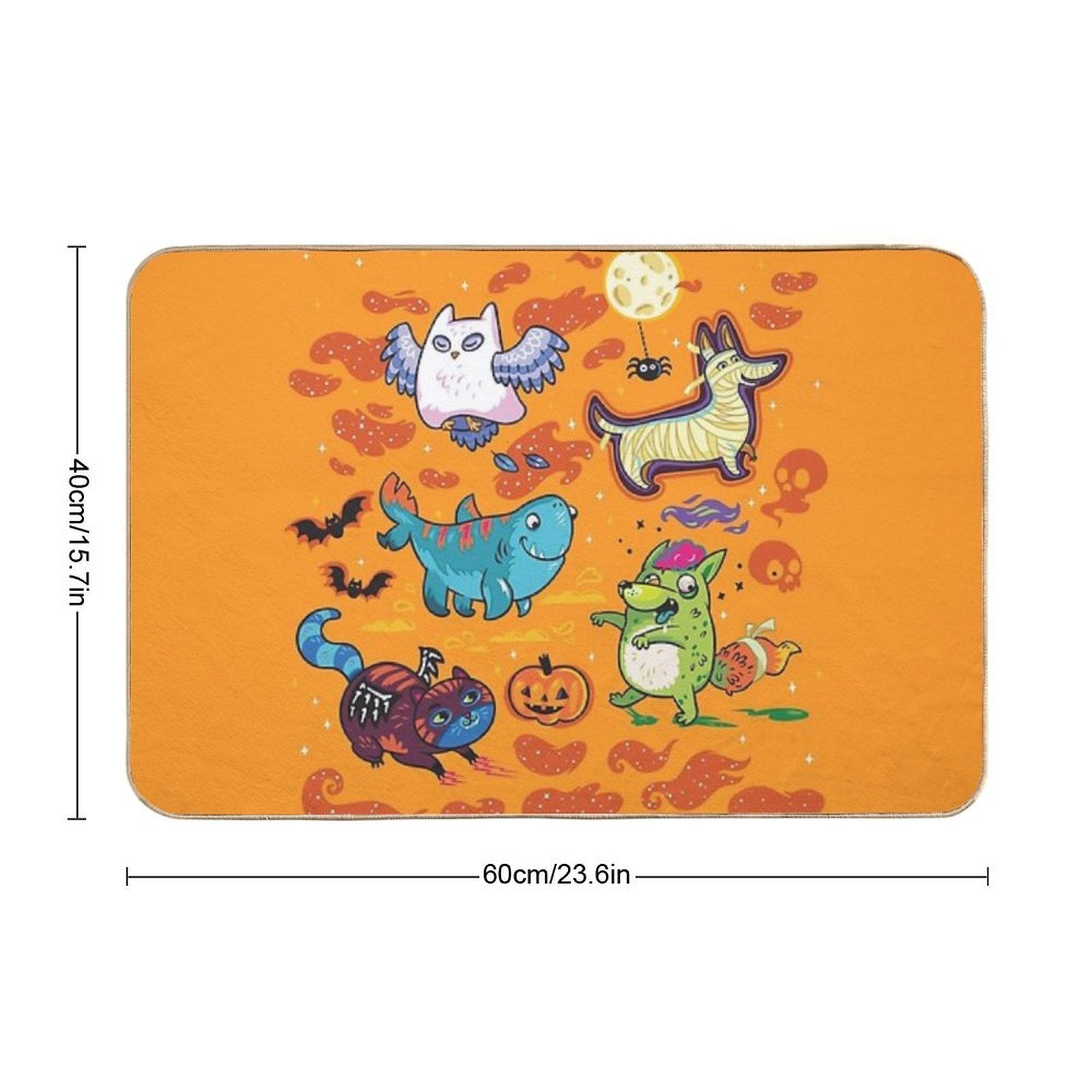 Crazy Halloween Night  Long-Lasting Bath Mat