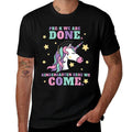 Girls Pre-K Graduation Magical Unicorn  Rolled Sleeves T-Shirt