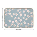 Spring Floral Daisy Print in Pastel Blue  Pet-Safe Bath Mat