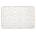 Dainty Yellow Daisies on White  Dirt-Trapping Bath Mat