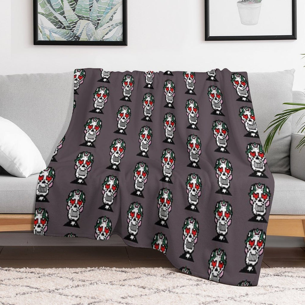 Pixel Skeleton Premium Throw Blanket