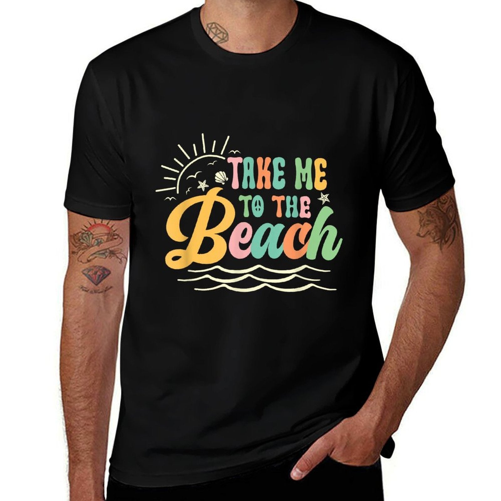 Sun Sea Summer Vacation Take Me to The Beach  Wrinkle-resistant T-Shirt