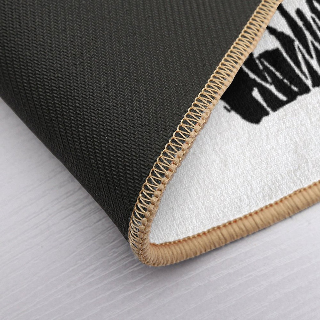 The Girl And Mountains  Fade-Resistant Bath Mat