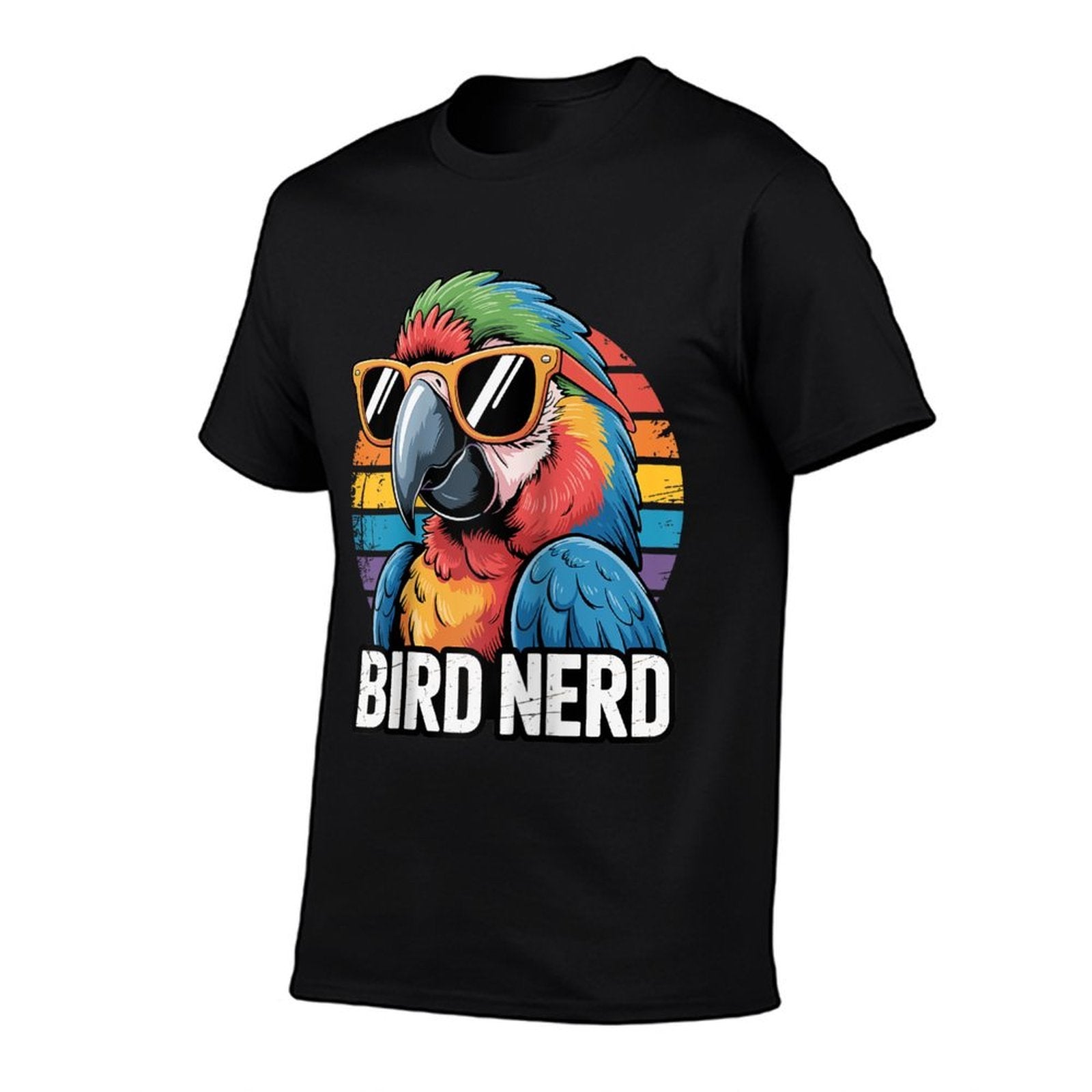 Bird Nerd Funny Parrot Birding Bird Watching Retro Bird Raglan Baseball  Summer-ready Fabric T-Shirt