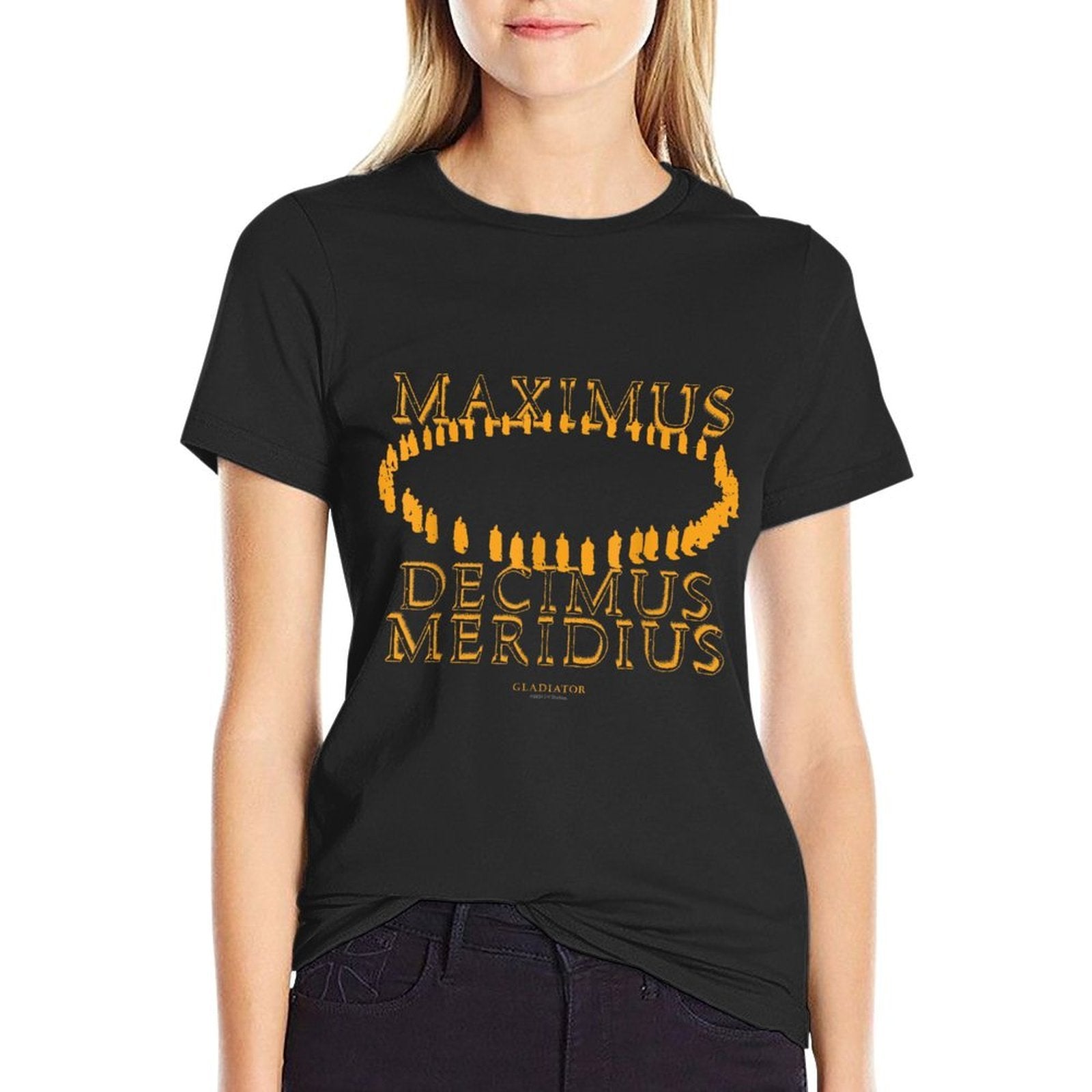 Gladiator Maximus Decimus Meridius Yellow  Tagless Design T-Shirt
