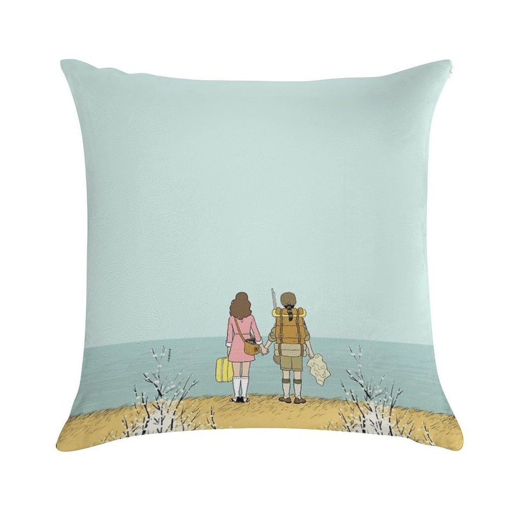 Wes Anderson Movie Soft Bedroom Essential Throw Pillow