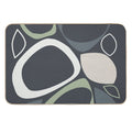 Mid Century Modern Abstract 8 Charcoal, Sage Green, Beige  Odorless Bath Mat