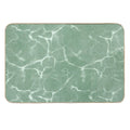 Mint Wave Minimalist Aesthetic Pattern  High-Traffic Bath Mat