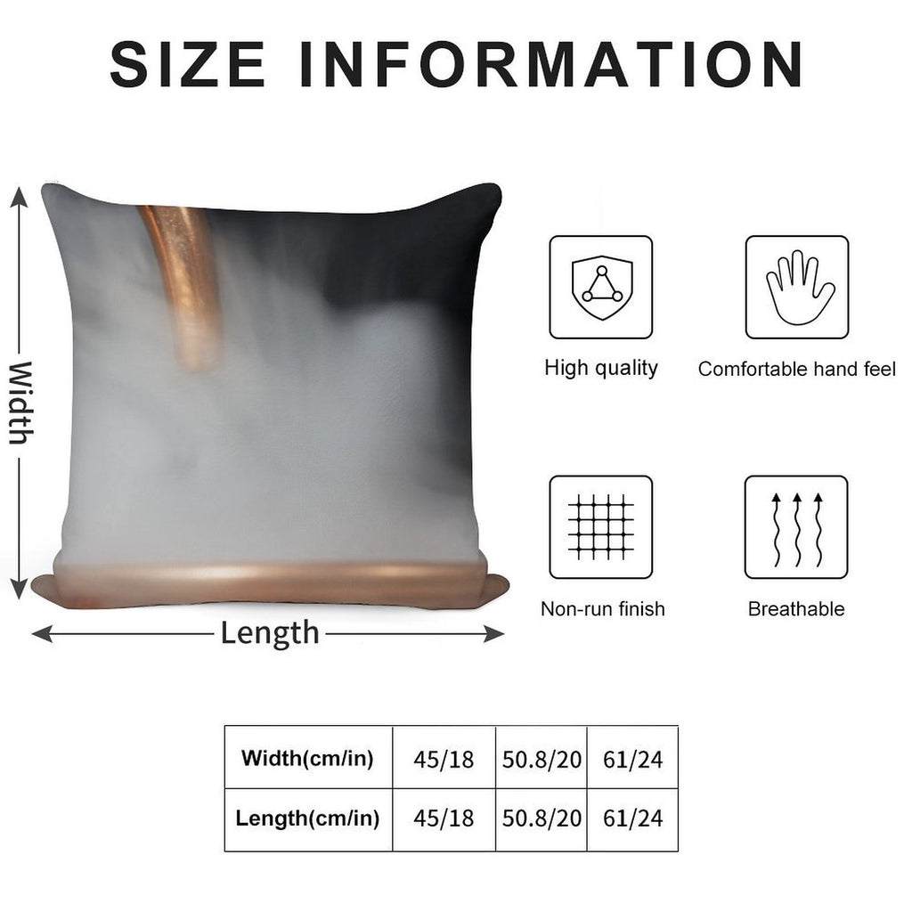 Copper Pipe with Steam Soft Multiple Sizes Throw Pillow