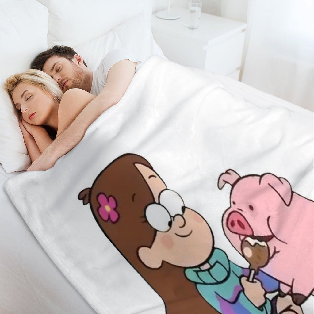 Mabel & Waddles, Gravity Falls Premium Throw Blanket