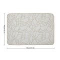 Seamless Line Drawing Whale Pattern Mint Green And Beige  Absorbent Bath Mat