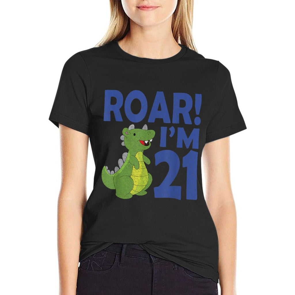 Funny Distressed 21st Birthday Gag Gift for Adult  Easy-care T-Shirt