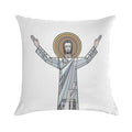 Touchdown Jesus Soft Luxury Feel Throw Pillow