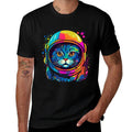Space Gifts Cat Mom Cat Dad Men Women Kids Astronaut Space  Fade-proof Color T-Shirt