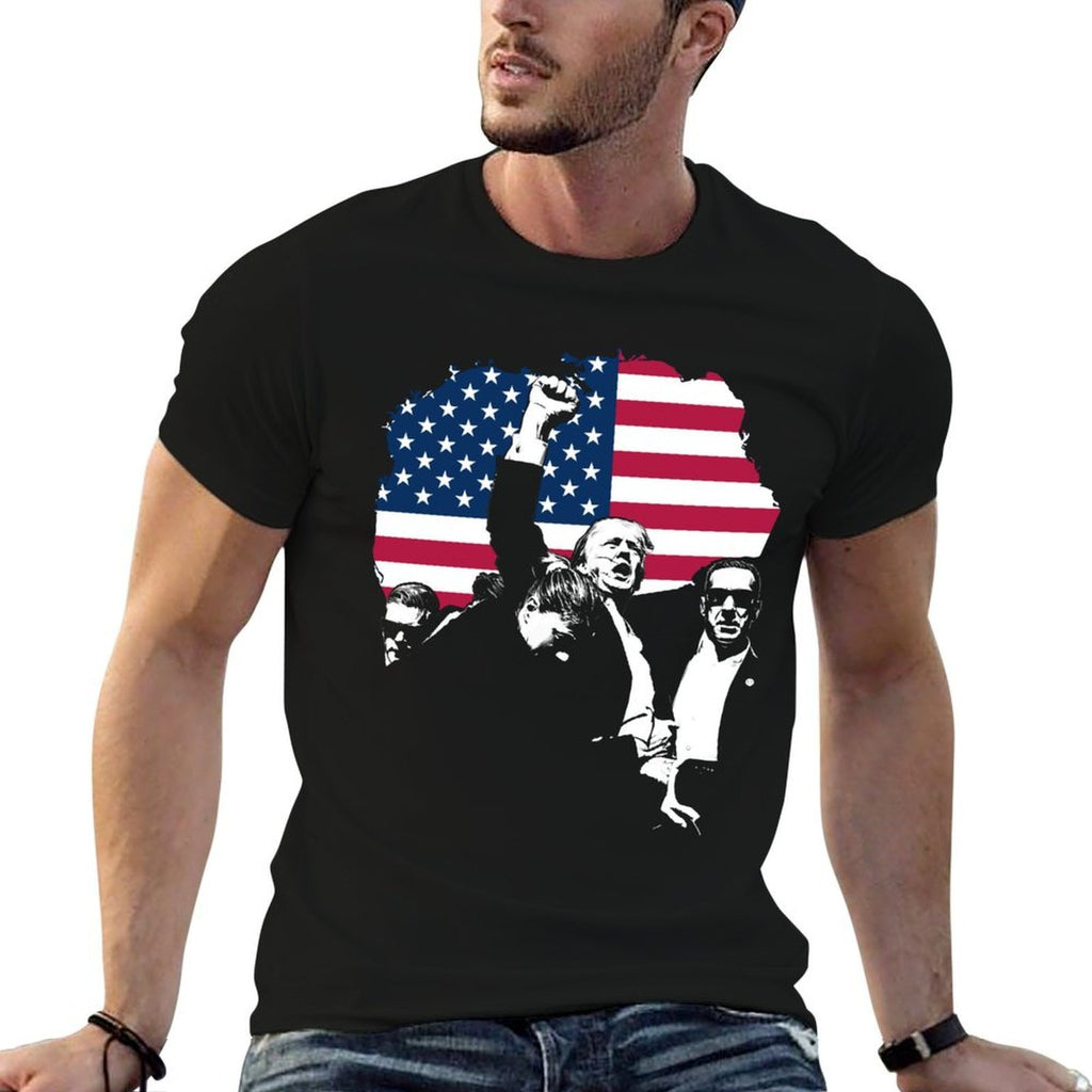 Fight For America Gulf Map USA 2025 4th of July  Eco-friendly Material T-Shirt