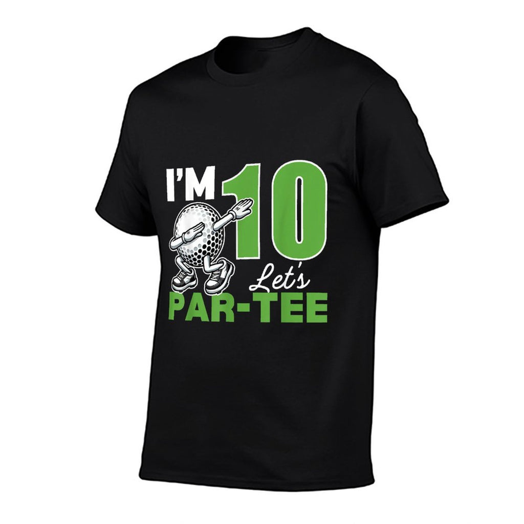I'm 10 Let's Par 10th Years Old Golf Party Birthday Kids  Trendy Pattern T-Shirt