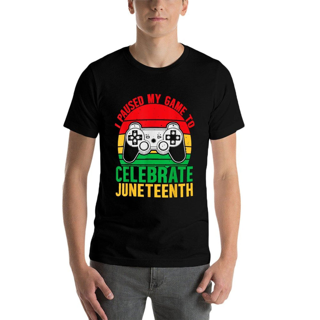 I Paused My Game To Celebrate Juneteenth Gamer Boys Kids  Breathable T-Shirt