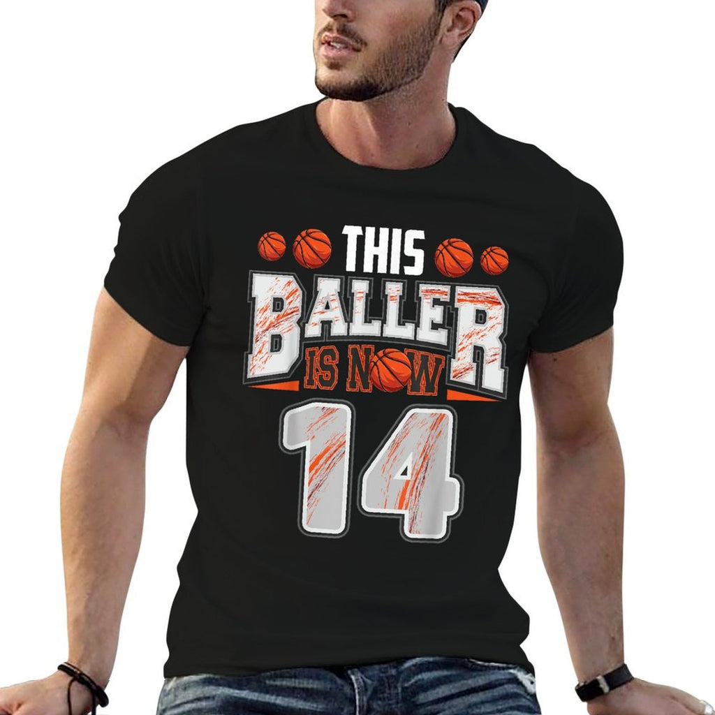 Basketball Player 14 Years Old Boy Basketball 14th Birthday  Durable T-Shirt