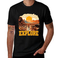 Explore Trail Running Desert Landscape Premium  Stretchy T-Shirt