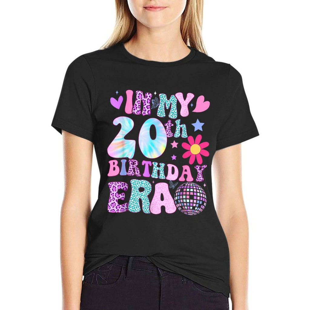 Groovy In My 20th Birthday Era Gifts Funny 20 Years Old  Tagless Design T-Shirt