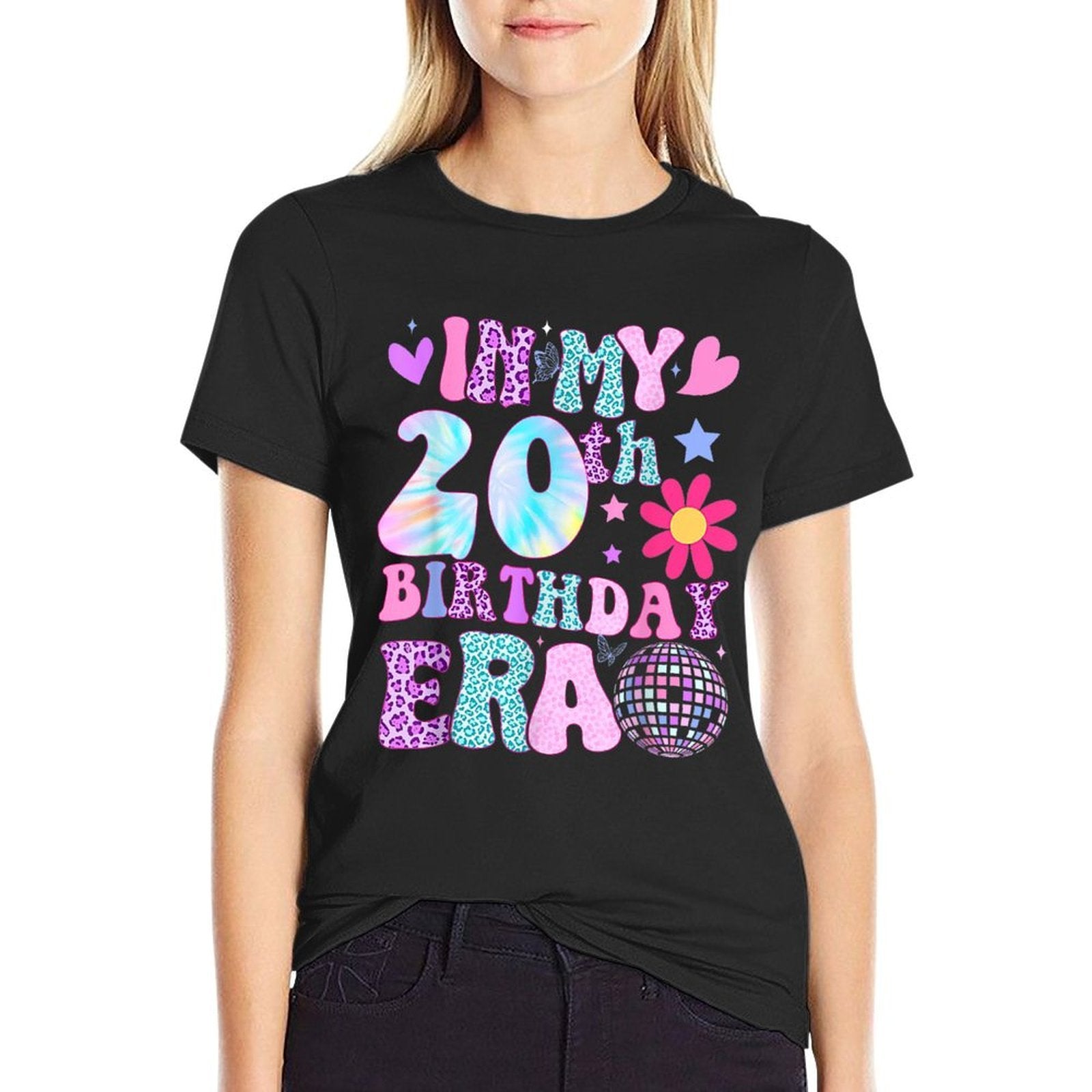 Groovy In My 20th Birthday Era Gifts Funny 20 Years Old  Tagless Design T-Shirt