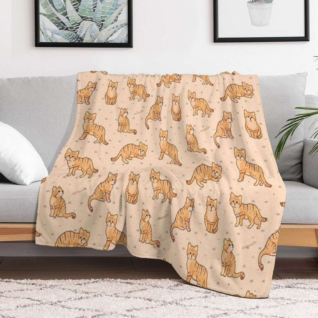Sand Cats Travel-friendly Throw Blanket