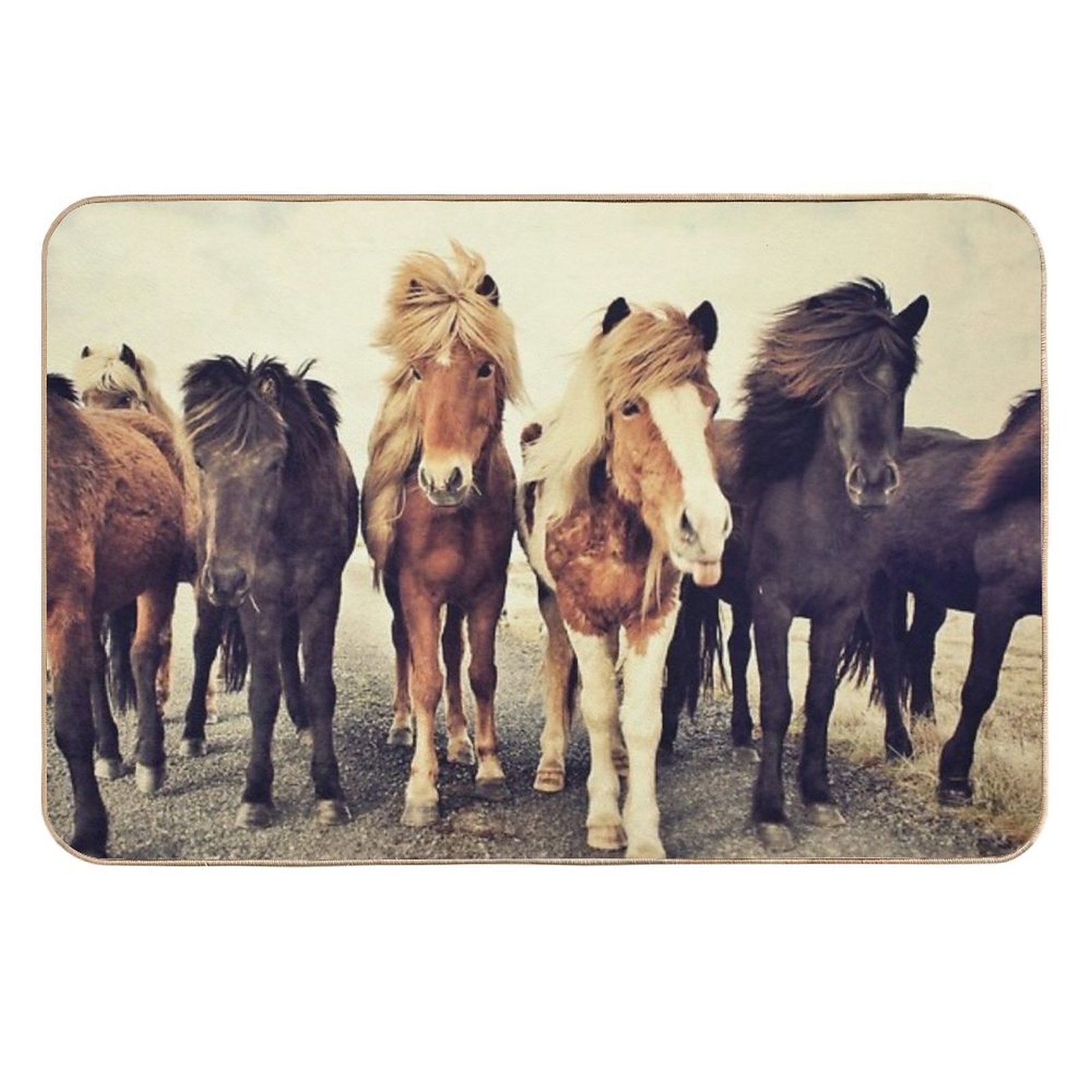 Horses  Slip-Resistant Bath Mat