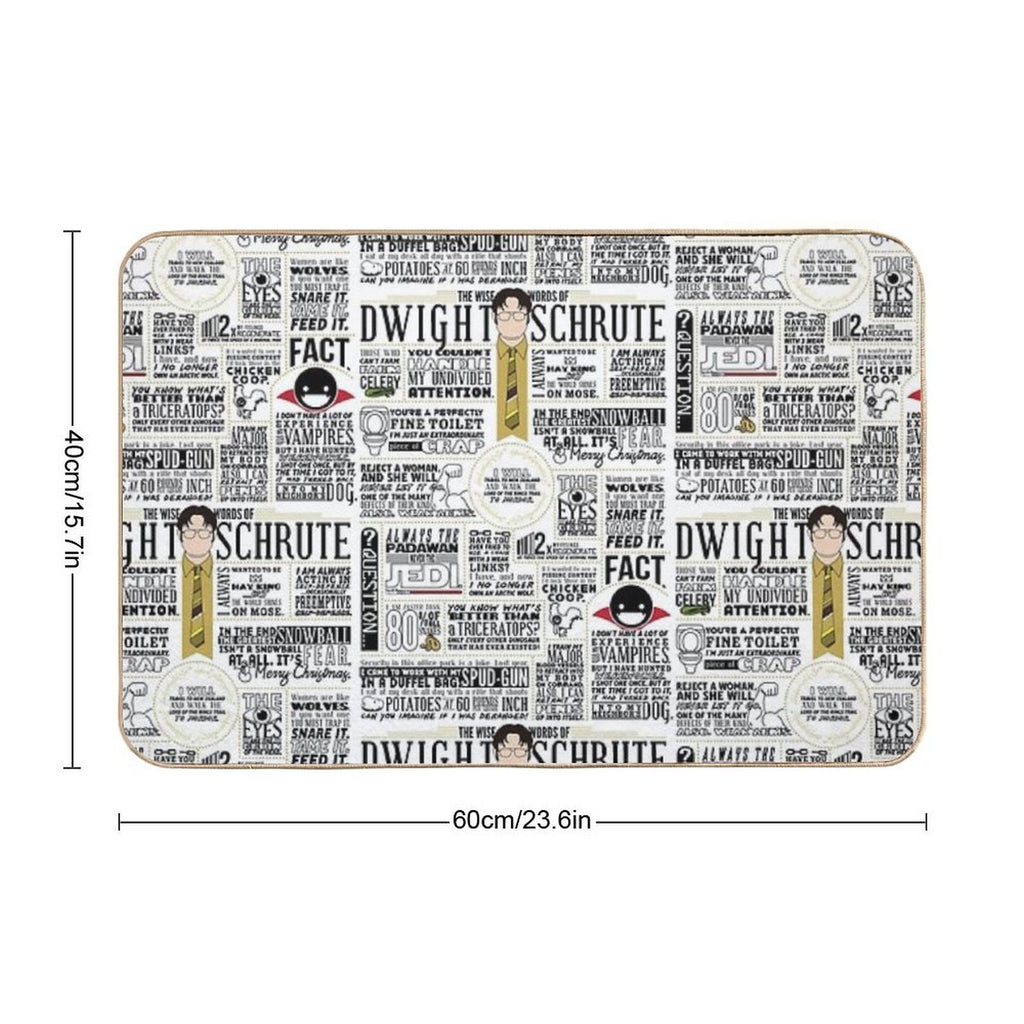 The Wise Words of Dwight Schrute (Light Tee)  Pet-Safe Bath Mat