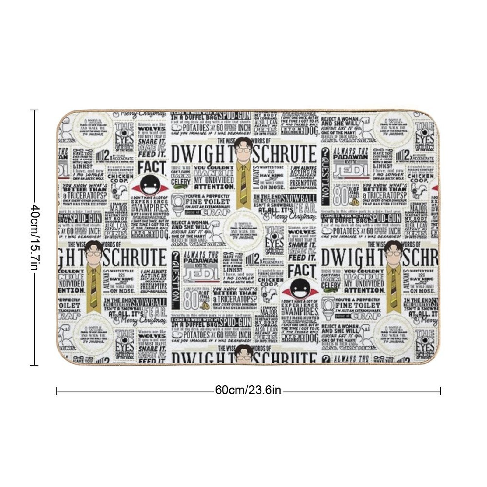 The Wise Words of Dwight Schrute (Light Tee)  Pet-Safe Bath Mat