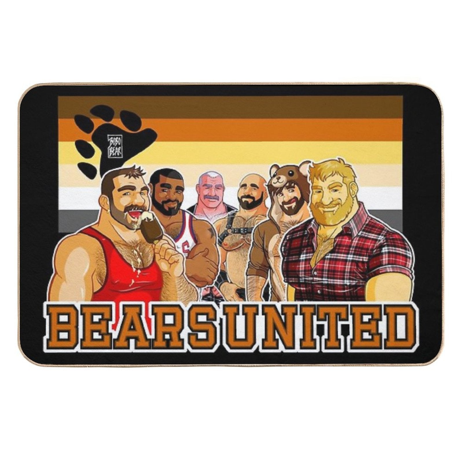 BEARS UNITED  Fade-Resistant Bath Mat