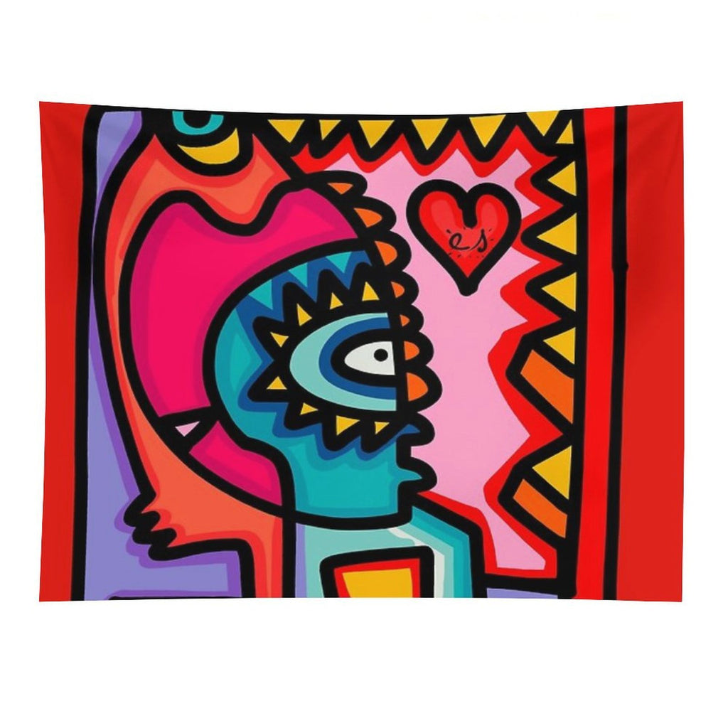 Aztec Graffiti Pop Art Tapestry