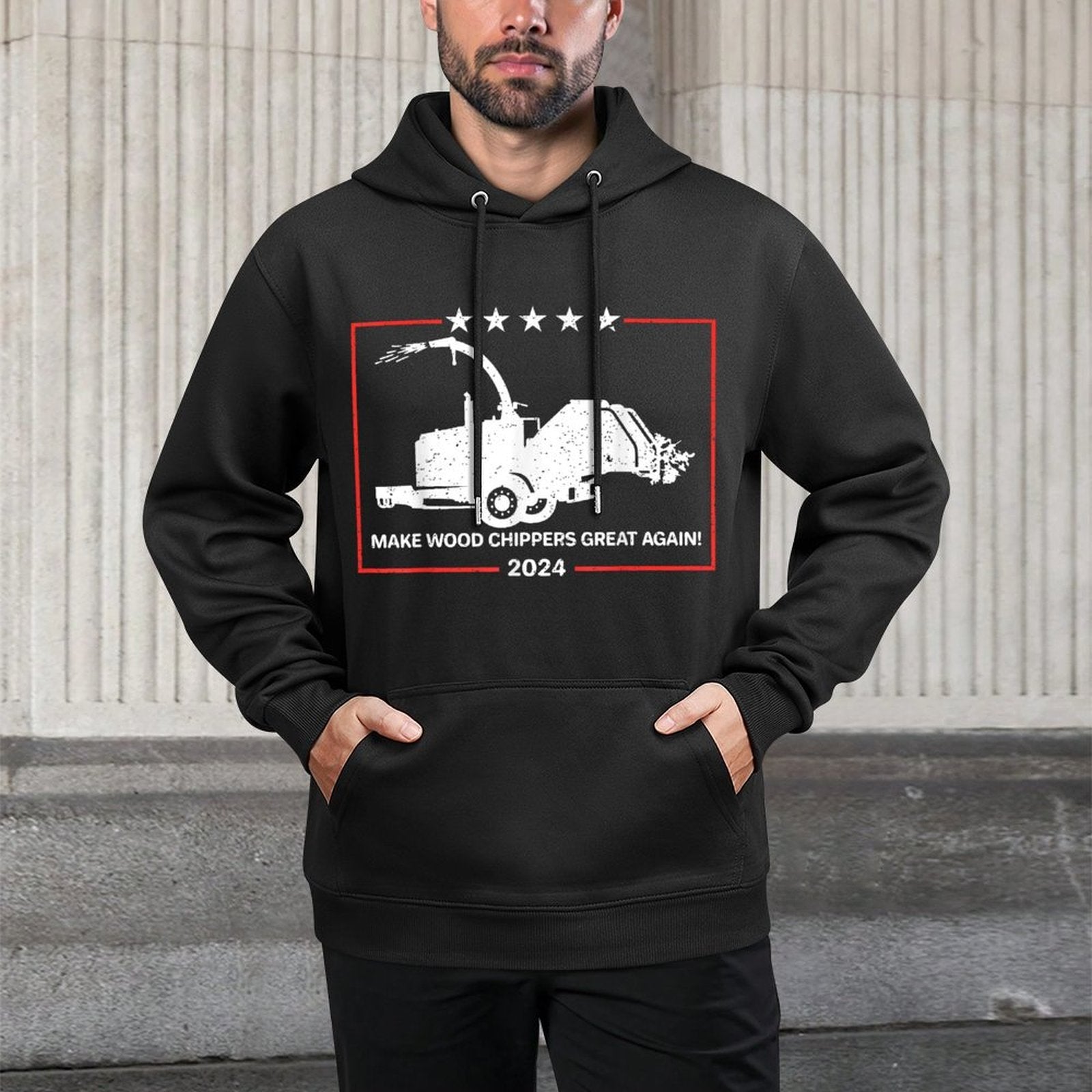 Make Wood Chippers Great Again 2024 Colorfast Hoodie