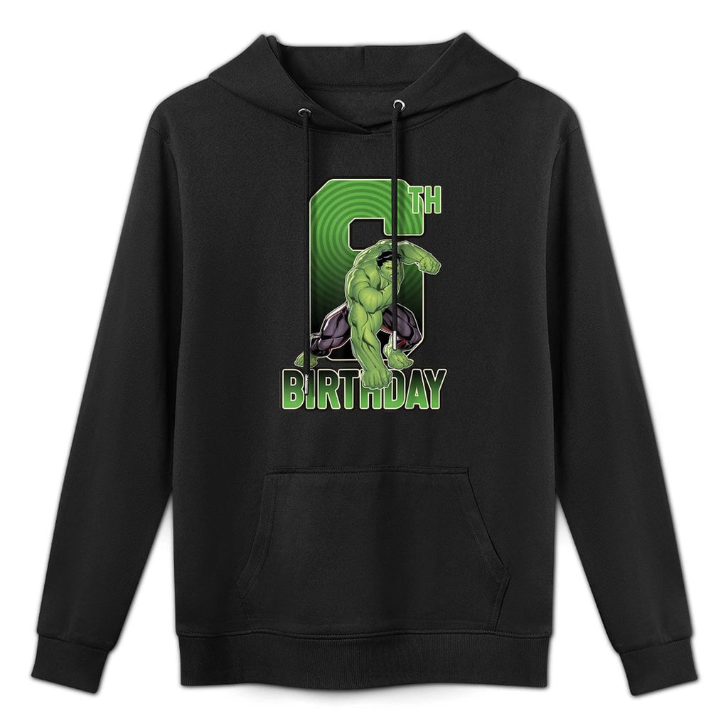 Marvel Hulk Smash 6th Birthday Graphic Shrink-Resistant Hoodie