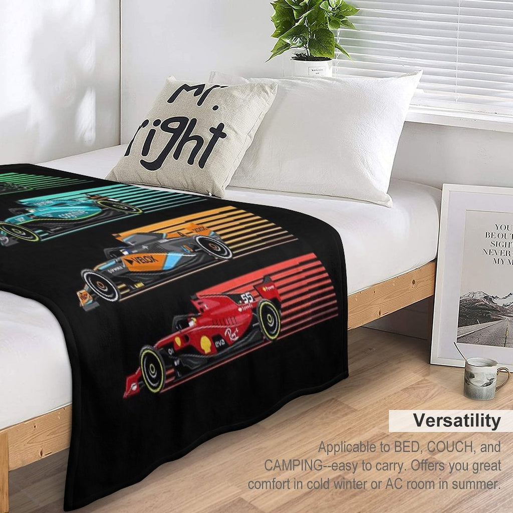New Formula Racing Cars Wrinkle-free Throw Blanket