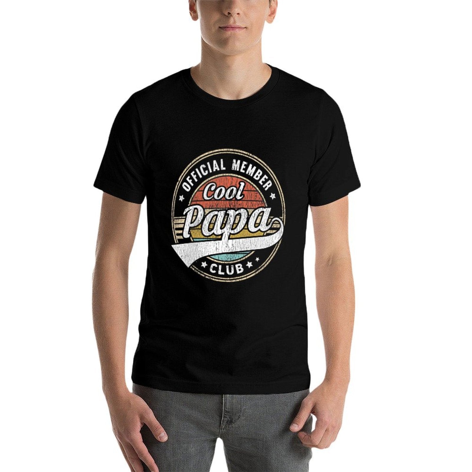 Official Member Cool Papa Club Funny Fathers Day  Easy-care T-Shirt